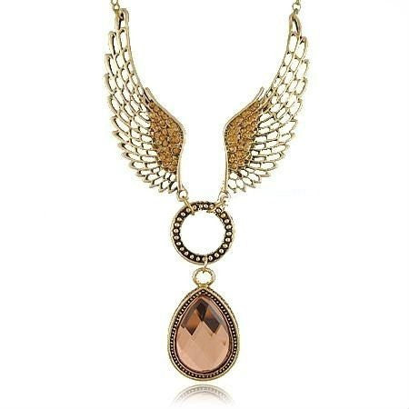 Angle-Wings Crystal Necklace